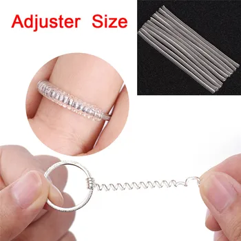 

10pcs Spiral Based Ring Size Adjuster Guard Tightener Reducer Resizing Tools Jewelry Parts For Wamen Wen