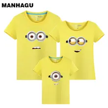 MANHAGU Brand 1piece Family Matching Outfits Minions T Shirts mother & kids T-shirt Family Clothing Mother Daughter father son MANHAGU Brand 1piece Family Matching Outfits Minions T Shirts mother & kids T-shirt Family Clothing Mother Daughter father son