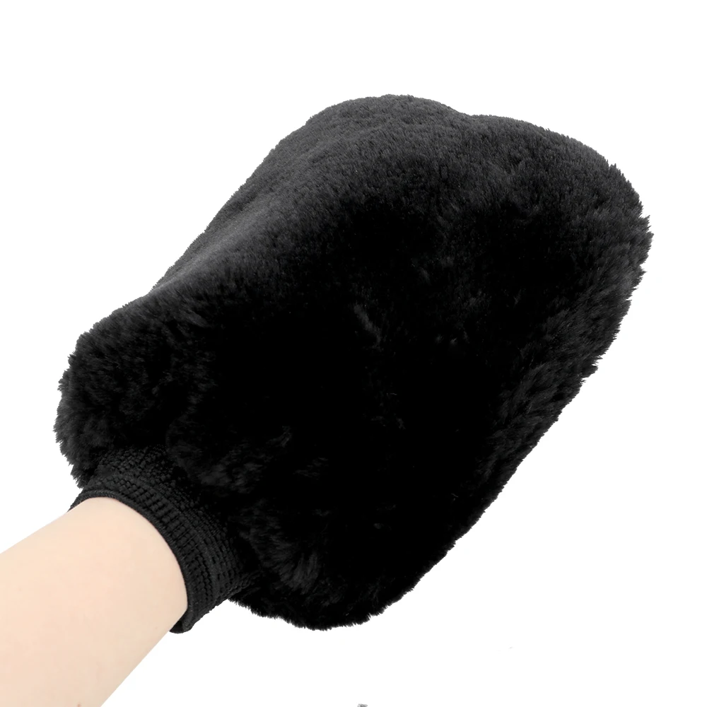 LEEPEE Car Cleaning Gloves Soft Artificial Wool Washing Gloves High Water Absorption Brush Cloth Car Wash Auto Care Detailing