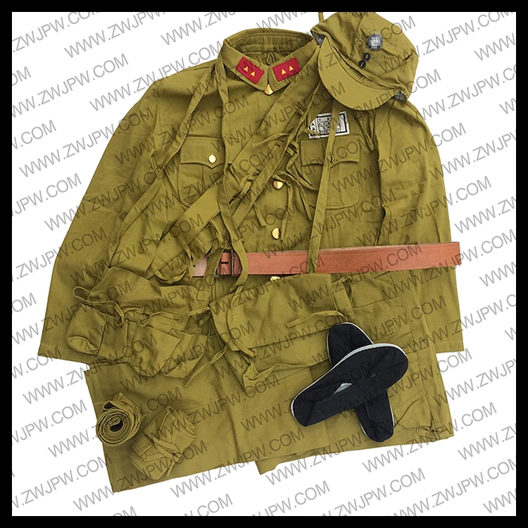 WW2 Chinese KMT Army Soldier Uniform Sets Jacket&Pants Hat Belt Bag