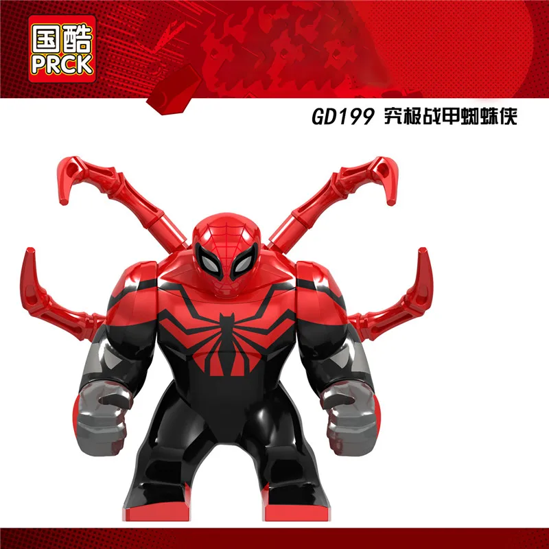 

20pcs/lot Super Heroes Avengers Iron Man Robot Figure Spiderman sets Compatible Legoing building block Kid toys