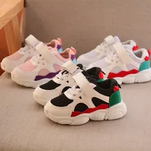 Модная Новая повседневная обувь для маленьких мальчиков и девочек, дышащие детские кроссовки, нескользящая Мягкая дышащая Спортивная обувь наивысшего качества