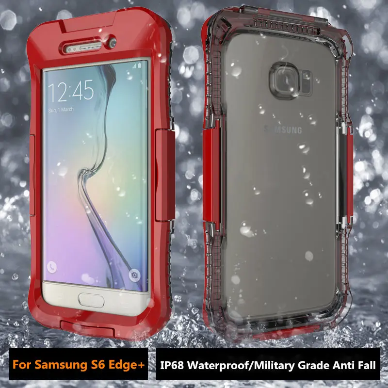

2016 Newest Waterproof Case Cover For Samsung Galaxy S6 Edge Plus Cell Phone Shell Swimming Diving Surfing Case Shockproof