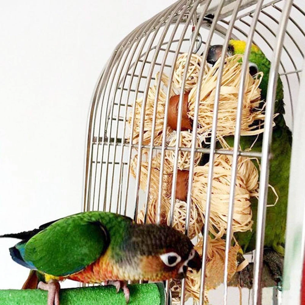 

Natural Chews Toy for Pet Bird Parrot Macaw African Grey Budgie Parakeet Cockatiels Conure Lovebird Bites Swing Cages Toys