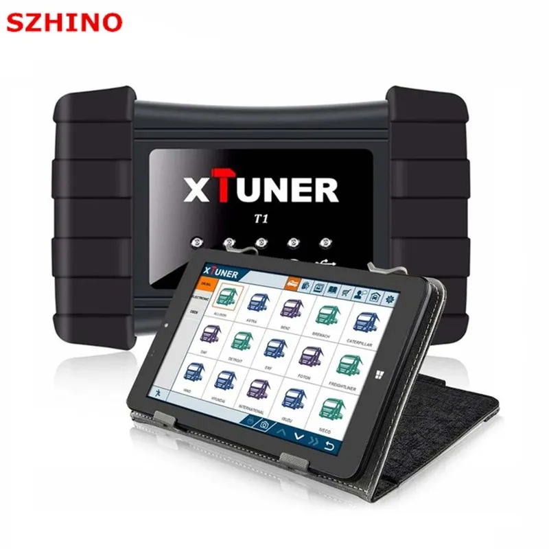

V8.5 XTUNER T1 Wifi OBD 2 HD Heavy Duty Truck Diagnostic Tool +WIN10 OS Tablet with SRS ABS DPF Engine Injector Adblue Reset