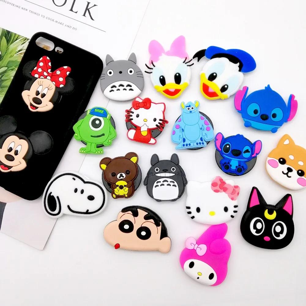 

wholesale socket Universal mobile phone stretch bracket Cartoon air bag Phone Expanding phone Stand Finger car phone Holder