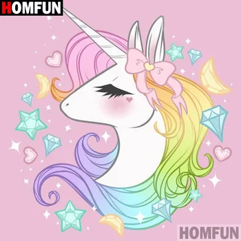 

Homfun Full Square/Round Drill 5D DIY Diamond Painting "Cartoon horse" 3D Embroidery Cross Stitch Home Decor Gift A11260