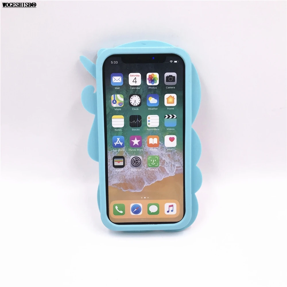 3D Cartoon Case for iPhone X Unicorn Cat Stitch Animals Pink Panther Soft Silicone Cover for iPhone SE 5 5S 6 6S 7 8 Plus Cases