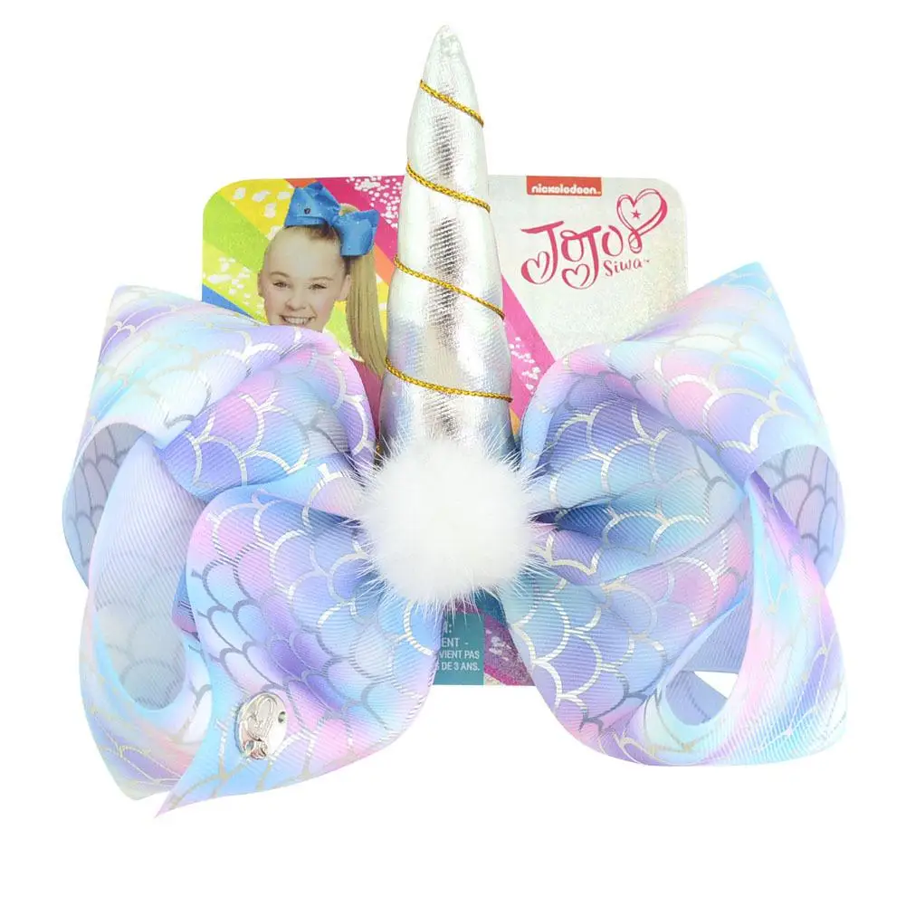 Для малышей, для девочек с единорогом коллекция Коралл цветная шпилька большие банты для волос аксессуары для волос Детские подарок - Цвет: Сливовый