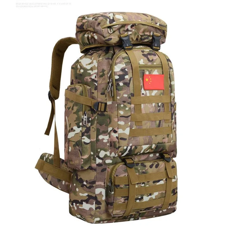 Outdoor Tactical Mountaineering Backpack Waterproof Army Shoulder Military Hunting Camping Multi-purpose Molle Travel Sport Bag 