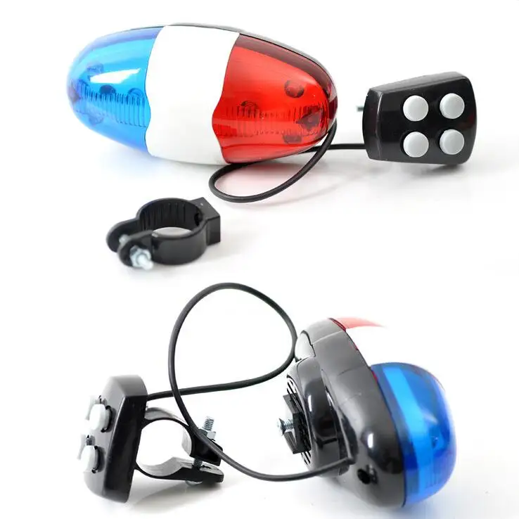 

6 LED 4 Sounds Horn Bell Ring Light Trumpet For Bike Bicycle ABS Plastics Electronic Bike Accessories Nice and Loud Sound