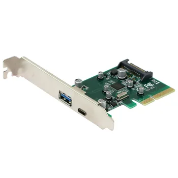 

Desktop PC PCI Express Pcie x4 to USB3.1 Type-A+Type-C Host Controller Card pcie 4x to usb 3.1 Type-A adapter SuperSpeed 10Gbps