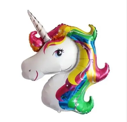 PAPYBAL Moon/Star/Rainbow/Unicorn/Love alloons алюминиевая фольга Air Globos Свадебные украшения для детского дня рождения вечерние принадлежности - Цвет: Large Unicorn