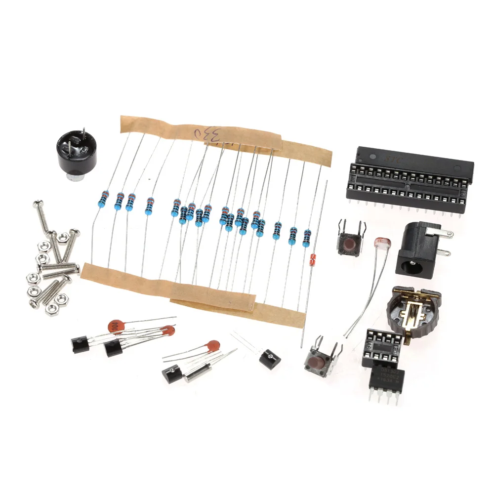 Стильные цифровые часы DIY Kit компактные 4 значные светодиодные аксессуары для