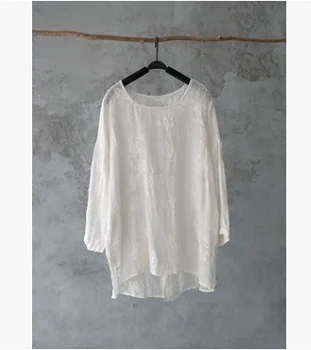 

New product release in the summer of 2018, the original design pure 100% cotton linen loose big yards of women's shirt