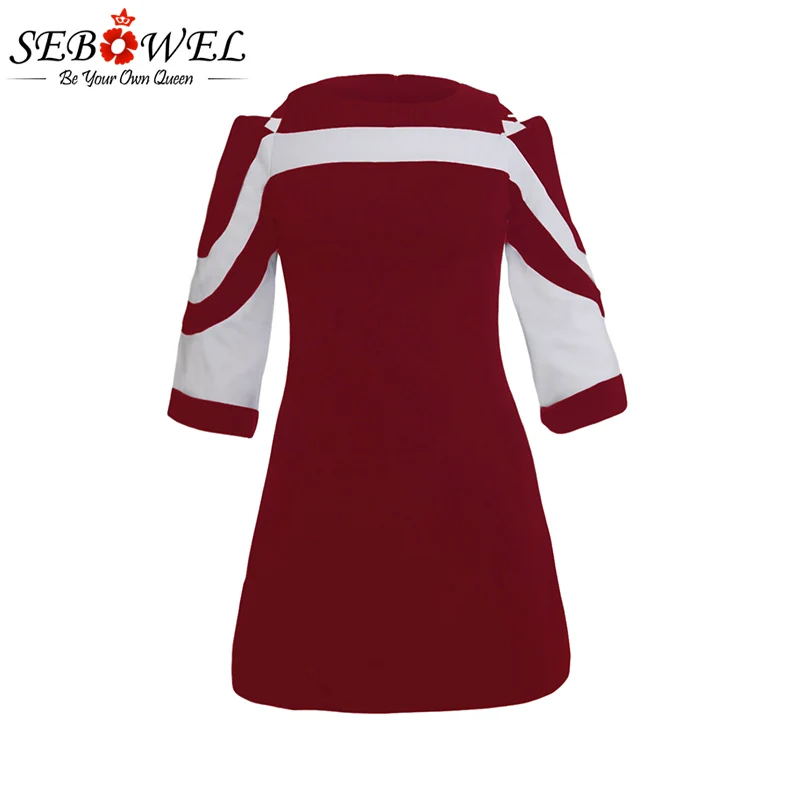 Burgundy-White-Colorblock-Dress-LC220190-3-5 