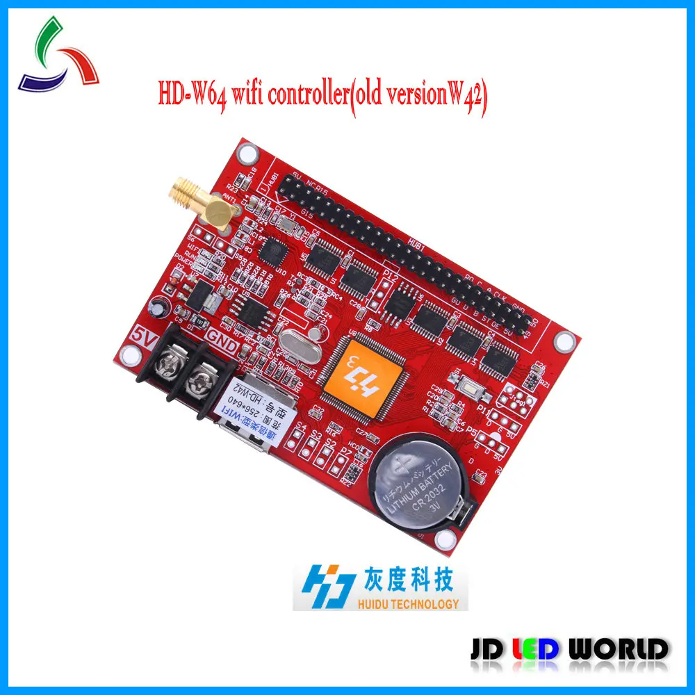 

W64 HD-W64(old version W42) wifi wireless and USB ports led sign controller card supports P10,P16,P20,F3.0,F3.75,F5.0