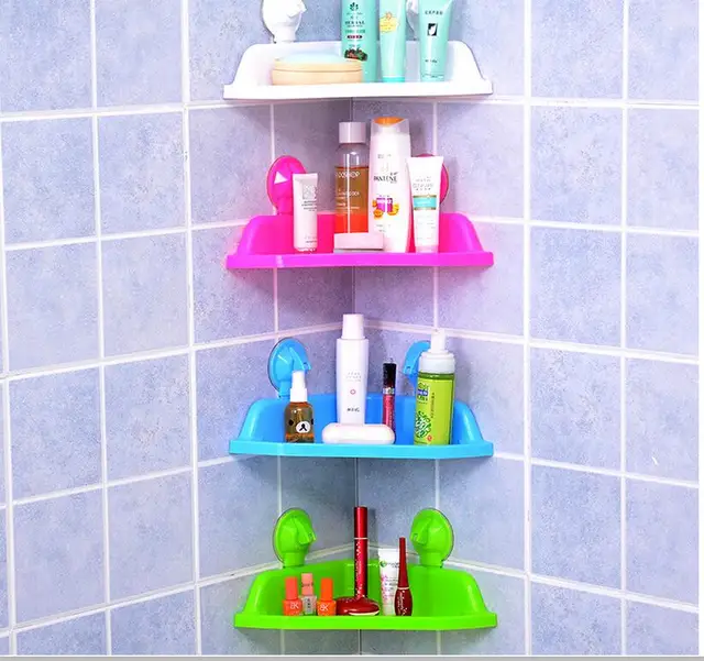 Strong Suction Cup Wall Seamless Bathroom Shelf Plastic Strong Suction Cup Wall Seamless Bathroom Shelf Plastic Tripod Vacuum Chuck Corner