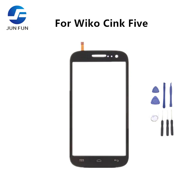 5 ''черный/белый HD Экран для Wiko Cink Пять сенсорный планшета спереди Стекло