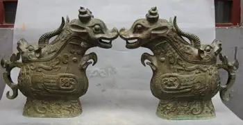 

China Folk Dynasty Bronze Copper Bull Ox Cattle Cow Statue Incense Burner Censer