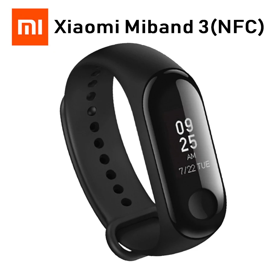 

[NFC Version]Xiaomi Mi Band 3 NFC Smart Bracelet Wristband Miband 3 Fitness Tracker 0.78'' OLED Display Touchpad Bluetooth 4.2