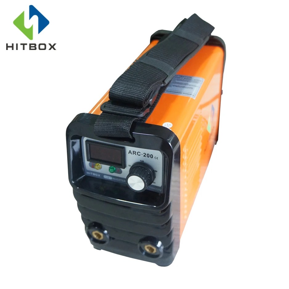 

HITBOX ARC200 Two Voltage MMA Welding Machine 110 220V With Earth Clamp Electrode Holder Change Over Plug