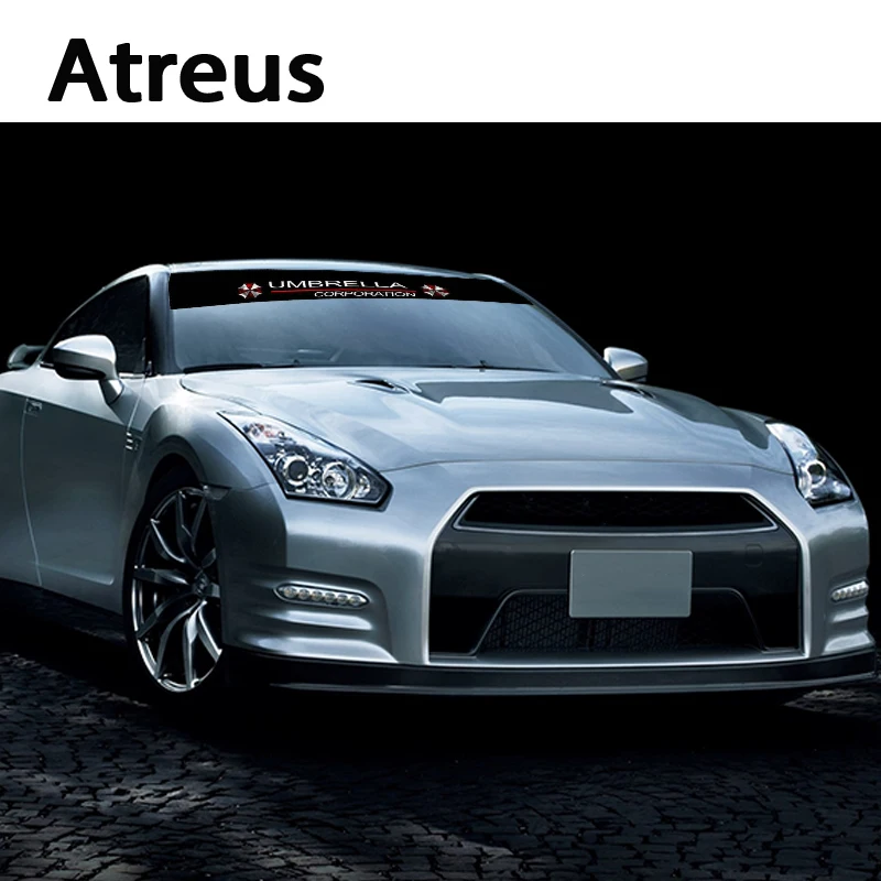 Спортивные наклейки на лобовое стекло автомобиля Atreus для Nissan qashqai Citroen c4 c5 c3 Chevrolet