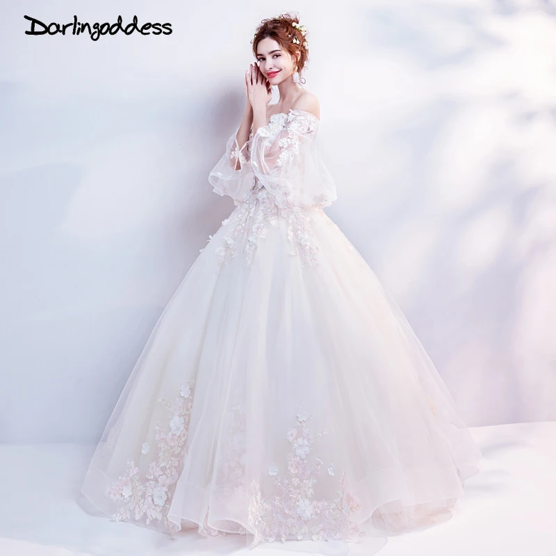 Flowers For Champagne Wedding Dress 3