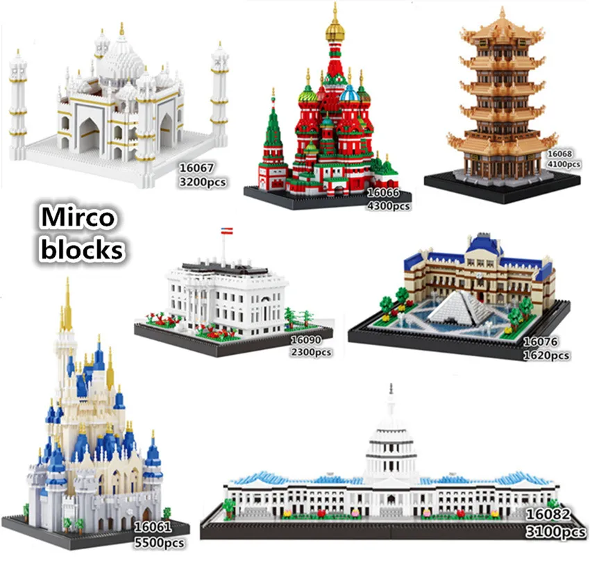 

Balody World Famous Architecture Diamond Building Blocks Toy Castle Taj Mahal Tower Triumphal Arch Temple of Heaven