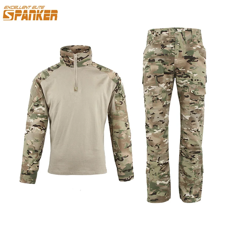  EXCELLENT ELITE SPANKER Military Camouflage Suit Tactical Assault Combat Mens Set For Outdoor Army 