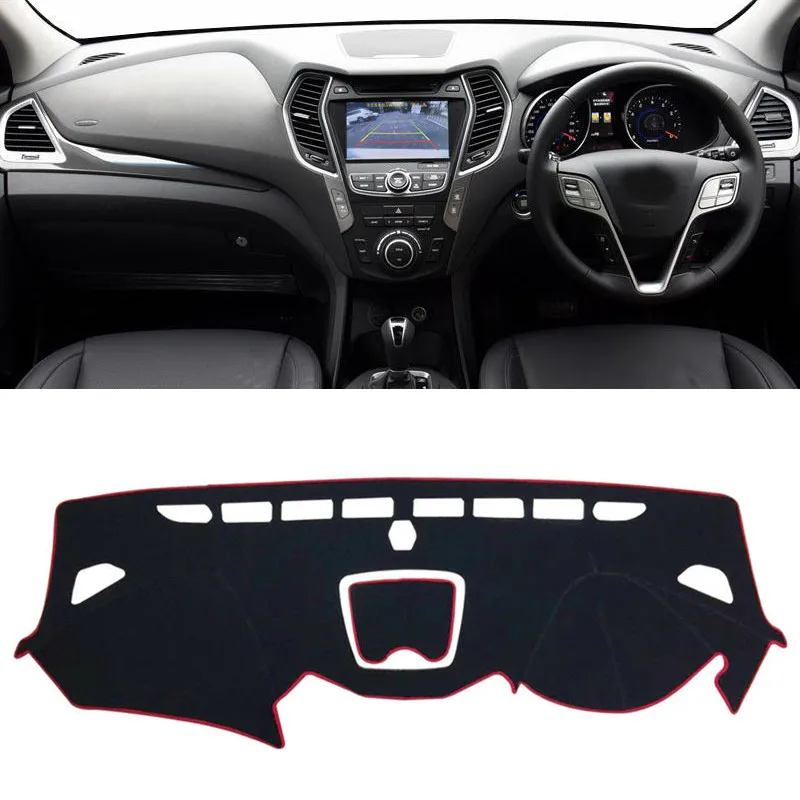 

For Hyundai Santa Fe IX45 2012 2013-2016 Dashboard Cover Mat Pad Dashmat Sun Shade Instrument Protect Carpet Car Accessories RHD