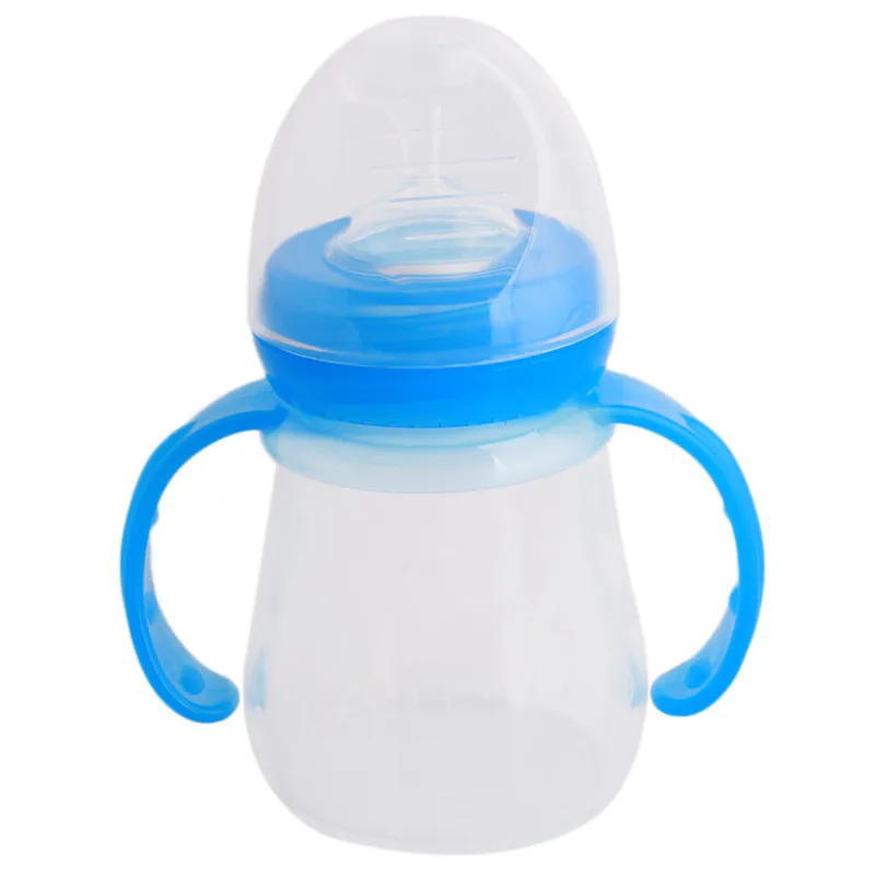 Емкость 150 мл детская силикагель бутылочка для кормления с ложкой пищевая добавка рисовая бутылочка для каши - Цвет: Blue