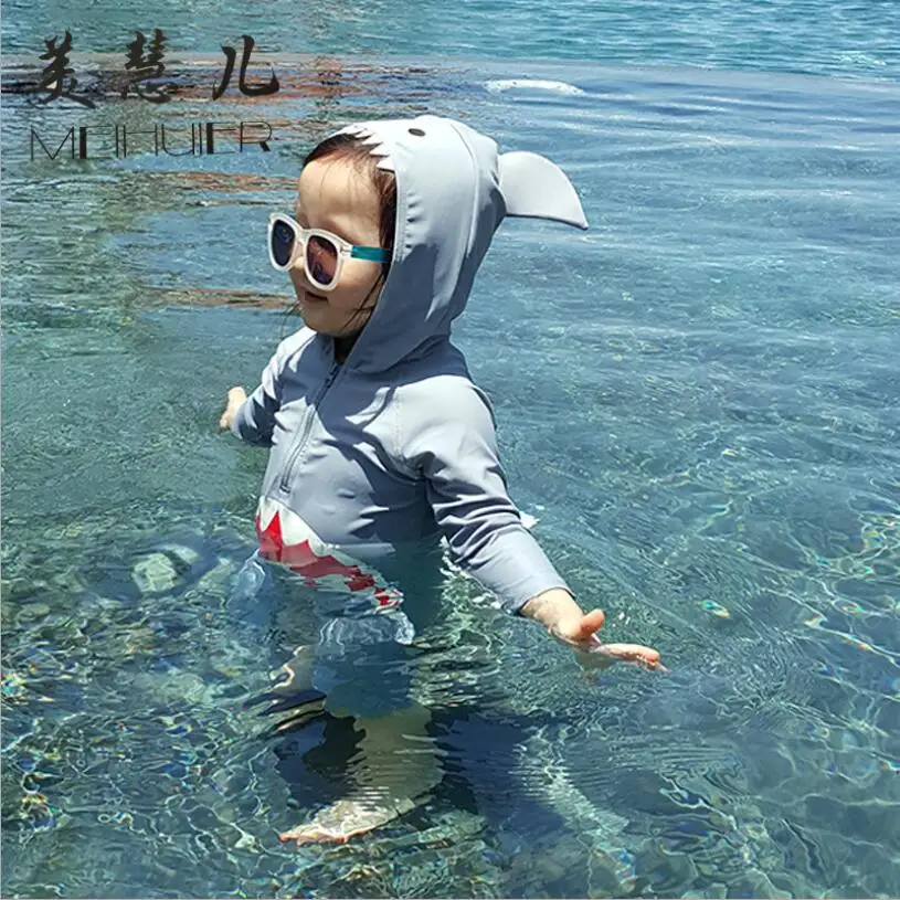 Maiô de Bebê para Crianças Roupa de Banho para Meninos com Proteção uv para Piscina
