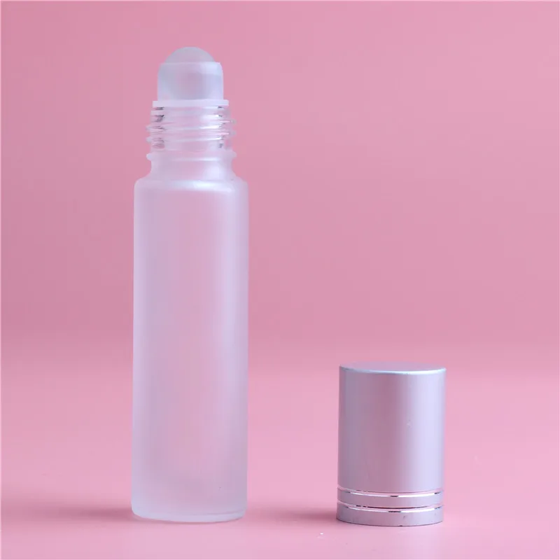 10 мл мини круглый Стиль бутылка с роликом стеклянный мини-сосуд с алюминиевой крышкой, стеклянный ролик бутылочка крема для глаз для личной