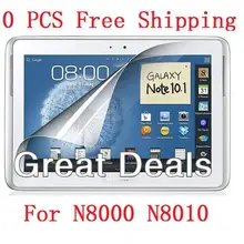 10 шт прозрачная защитная пленка для samsung Galaxy Note 10,1 N8000 N8010+ 10 шт чистая ткань