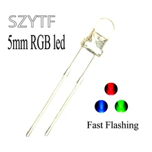 100 шт 5 мм RGB медленный мигающий красный зеленый светодиодный светильник