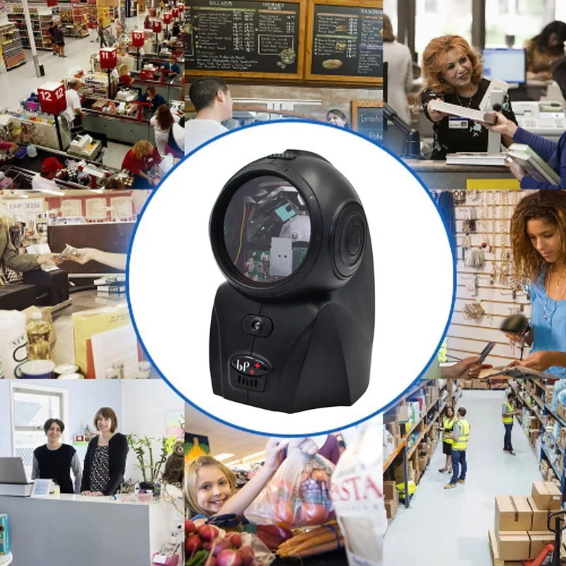

BP-2082-HJ 120 Lines Desktop Flatbed Barcode Scanner Bar Code Reader with USB Interface for Supermarket XXM8