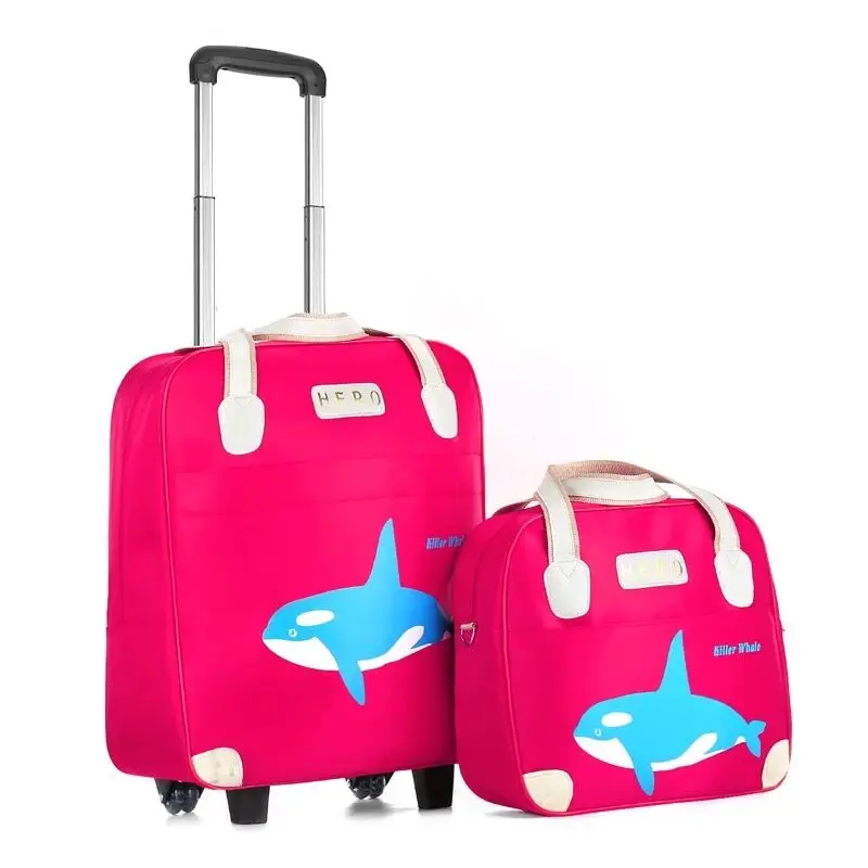 Rolling Luggage Travel Bag On Wheels Trolley suitcase with handbag go Shopping for Girls vs Women Boarding Trolley Luggage Sets