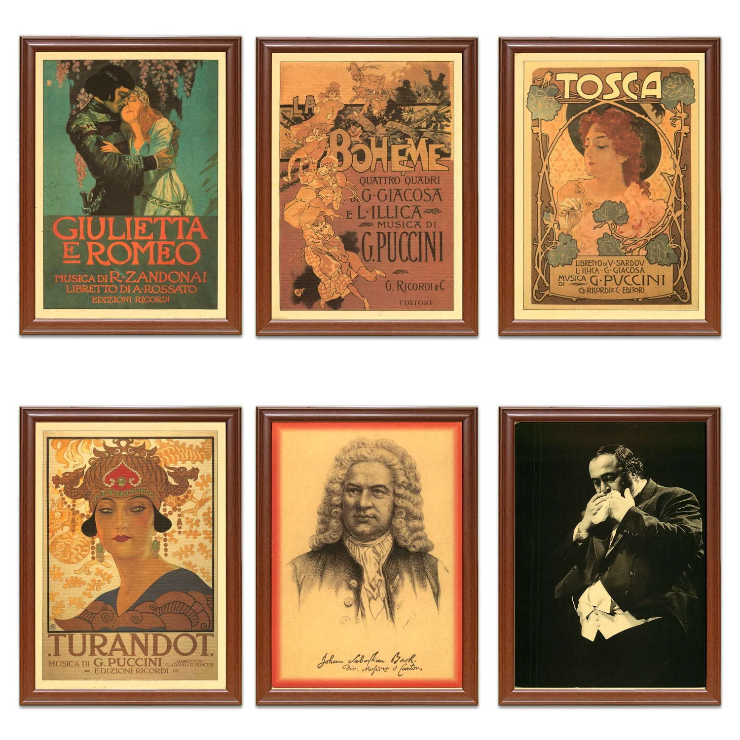 Винтажные классические музыкальные плакаты Bach Vincent Mentzel Opera, крафт-постеры, классические картины на холсте, наклейки на стену, домашний декор, подарок