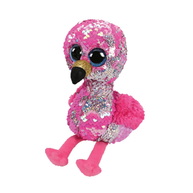 

15cm Sequin flamingo Dragon Plush Toy Big EyeStuffed Animal Soft Toy Kid Gift
