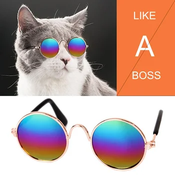 

Fashion Pet Cat Dog Sunglasses Glasses Eyewear Cool Eye-Protection Anti-wear Wear Grooming Photos Props Pet Accessories Multic