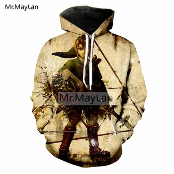 

Vintage 3D Print Game The Legend of Zelda Jacket Men/women Hip Hop Streetwear Sweatshirts Mens Designer Hoodies Big Size 5XL 6XL