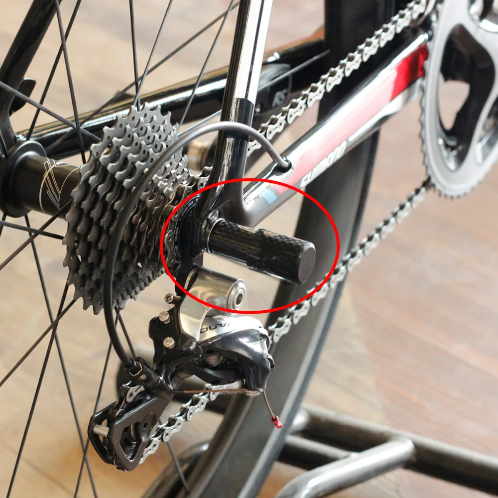 Fouriers bicicleta trasero Derailleur Protector montaje de engranaje de liberación rápida QR Cap Drivetrain guarda piezas de bicicleta de carbono o aleación Fouriers bicicleta trasero Derailleur Protector montaje de engranaje de liberación rápida QR Cap Drivetrain guarda piezas de bicicleta de carbono o aleación