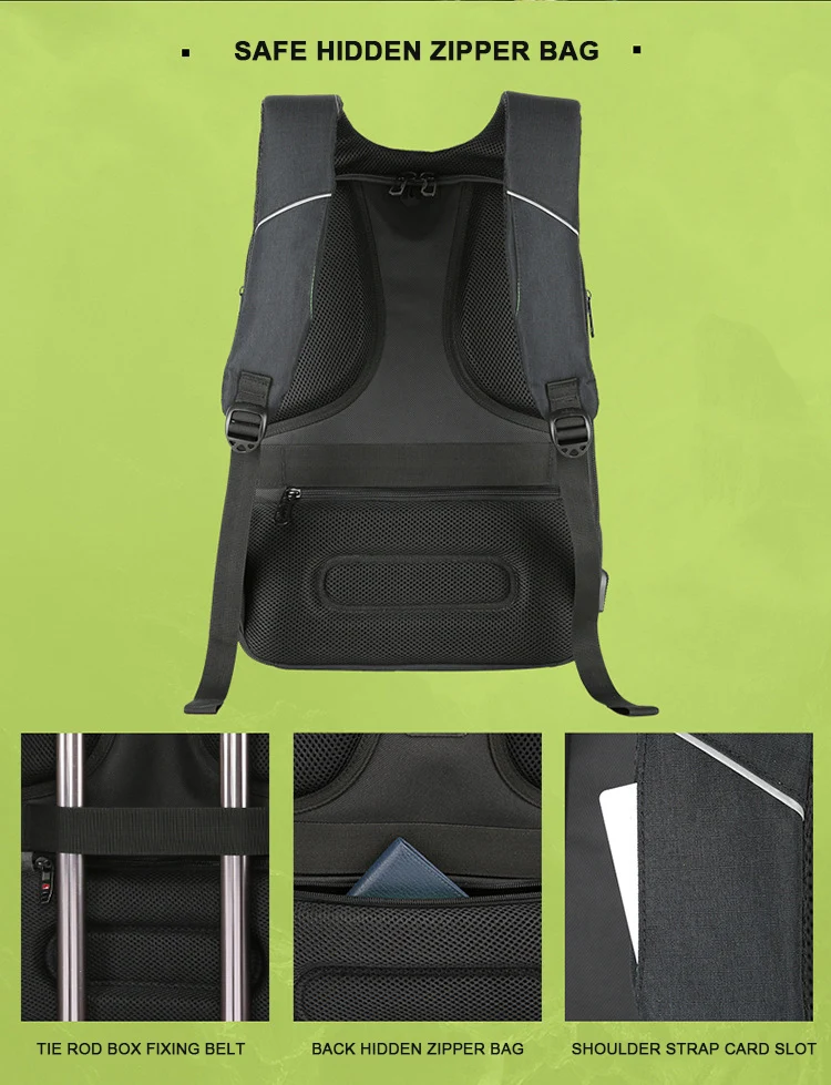 Дизайн, модный нейлоновый водонепроницаемый рюкзак для отдыха, деловой рюкзак для мужчин и женщин, для ноутбука, Смарт, зарядка через USB, Противоугонный Солнечный рюкзак