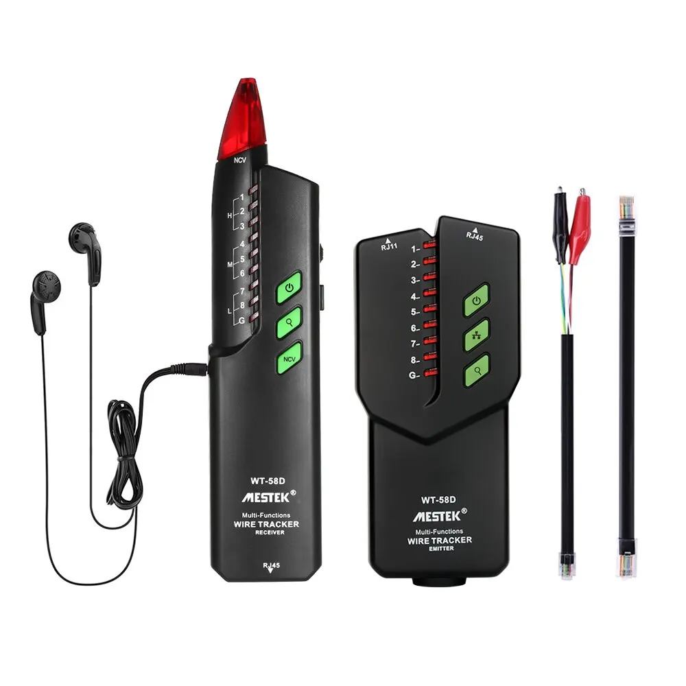 

RJ11 RJ45 Telephone Wire Tracker Cable Finder Handheld Cable Locator Network Line Tester With NCV Non-contact Induction Function