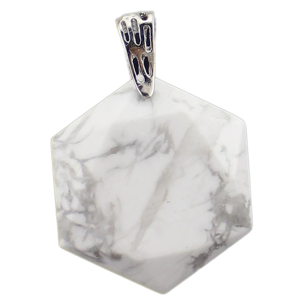 Luster Smooth Polished Crystal Jewish Star of David Hexagram Shape Stone Pendant for Necklace Pendant Metal Bail Clasp