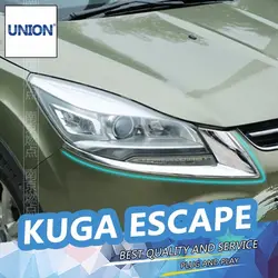 UNION 2 шт./компл. фар автомобиля бровь ABS хром крышка Тюнинг автомобилей внешней отделки Накладка для Kuga 2013-2015 Аксессуары
