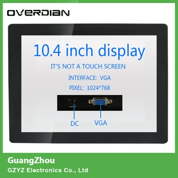 

10.4"/10" VGA Interface Non-Touch Industrial Control LCD Monitor/Display 1024*768 Metal Shell Buckle Card Installation 4:3