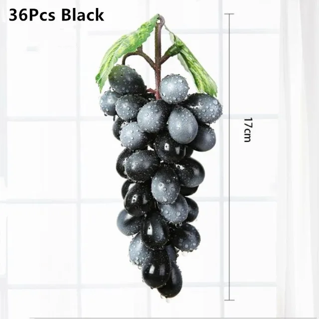 36pcs black Искусственное яблоко, искусственные фрукты, украшение для дома, оранжевый орнамент, ремесло, еда, реквизит для фотосъемки дома - Цвет: 36pcs black