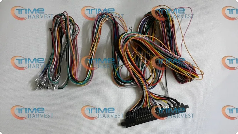 

4 pcs Jamma Harness with 5, 6 action button wires 28 pin JAMMA wiring with 5,6 buttons wires for arcade game machine accessories